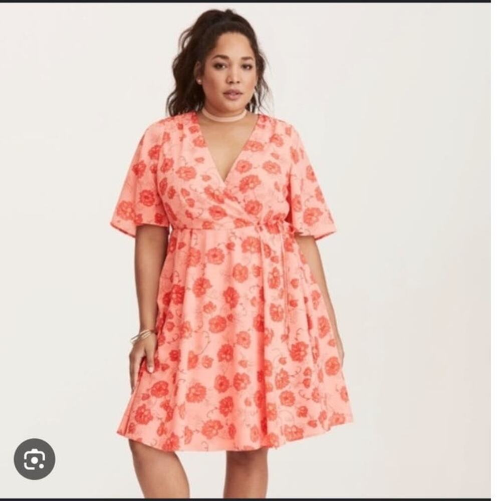 Torrid Georgette Wrap Dress 28 4XL